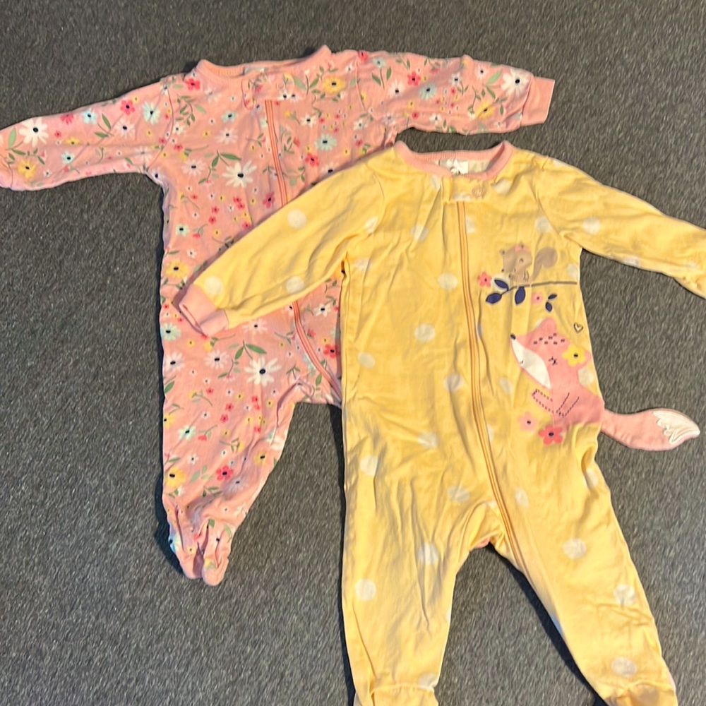 Gerber Girl Sleep N Play 2-PC Footed Pajamas